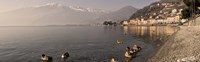 Framed Town at the lakeside, Nobiallo, Lake Como, Como, Lombardy, Italy