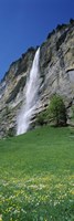 Framed Murrenbach Falls, Lauterbrunnen Valley, Berne Canton, Switzerland