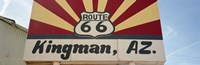 Framed Low angle view of a road sign, Route 66, Kingman, Mohave County, Arizona, USA