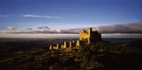 Framed Castle on a hill, Loarre Castle, Huesca, Aragon, Spain