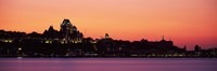 Framed City at dusk, Chateau Frontenac Hotel, Quebec City, Quebec, Canada