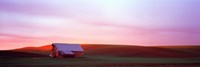Framed Red Barn at Sunset, Washington State