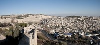 Framed House on a hill, Mount of Olives, and City of David, Jerusalem, Israel