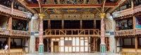 Framed Interiors of a stage theater, Globe Theatre, London, England
