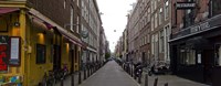 Framed Restaurants in a street, Amsterdam, Netherlands