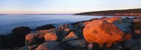 Framed Rock formations on the coast, Otter Creek Cove, Acadia National Park, Mount Desert Island, Hancock County, Maine, USA