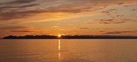 Framed Ocean at sunset, Inside Passage, Alaska, USA