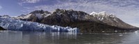 Framed Lago Grey and Grey Glacier with Paine Massif, Torres Del Paine National Park, Magallanes Region, Patagonia, Chile