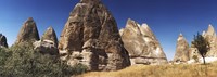 Framed Close up of rock formations in Cappadocia, Central Anatolia Region, Turkey