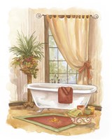 Framed Watercolor Bath in Spice II