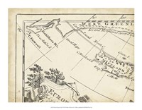 Framed Map of Europe Grid I