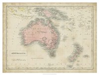 Framed Map of Australia