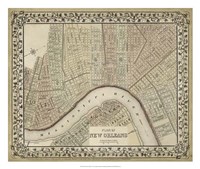 Framed Plan of New Orleans