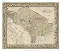 Framed Plan of Washington, D.C.