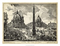 Framed Veduta della Piazza del Popolo