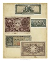 Framed Antique Currency IV