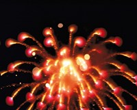 Framed Close up of Ignited Fireworks