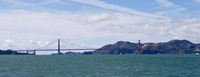 Framed Boats sailing near a suspension bridge, Golden Gate Bridge, San Francisco Bay, San Francisco, California, USA