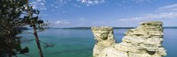 Framed Miner's Castle, Pictured Rocks National Lakeshore, Lake Superior, Munising, Upper Peninsula, Michigan, USA