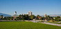 Framed Lawn with Salt Lake City Council Hall in the background, Capitol Hill, Salt Lake City, Utah, USA