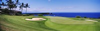 Framed Golf course at the oceanside, The Manele Golf course, Lanai City, Hawaii