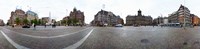 Framed Royal Palace and the Nieuwe Kerk, Dam Square, Amsterdam, Netherlands