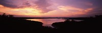 Framed Lake Travis at dusk - Pink Sky, Austin, Texas