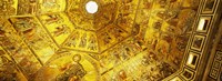 Framed Baptistery mosaic ceiling, Battistero Di San Giovanni, Florence, Tuscany, Italy