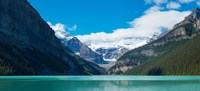 Framed Lake Louise with Canadian Rockies in the background, Banff National Park, Alberta, Canada