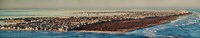 Framed View across the inlet to an island city Brigantine from Atlantic City, Atlantic County, New Jersey, USA