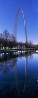 Framed Gateway Arch reflecting in the river, St. Louis, Missouri, USA