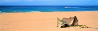 Framed Tent on the beach, Polihale State Park, Kauai, Hawaii, USA