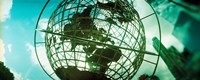 Framed Steel globe at the Trump International Hotel And Tower, Columbus Circle, Manhattan, New York City, New York State, USA