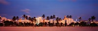 Framed Miami Beach at dusk, FL