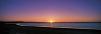 Framed Sunset on beach Australia