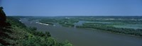 Framed River flowing through a landscape, Mississippi River, Marquette, Prairie Du Chien, Wisconsin-Iowa, USA