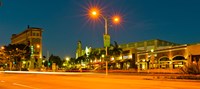 Framed Night scene Culver City, Los Angeles County, California, USA