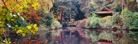 Framed Japanese Garden in autumn, Tatton Park, Cheshire, England