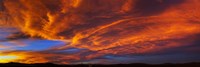 Framed Clouds in the sky at sunset, Taos, Taos County, New Mexico, USA