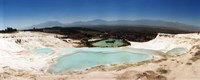 Framed Travetine Pool and Hot Springs, Pamukkale, Denizli Province, Turkey