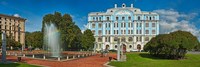 Framed Garden in front of an education building, Russian Navy School Building, St. Petersburg, Russia