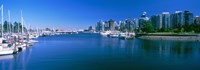 Framed Boats at a marina, Vancouver, British Columbia, Canada