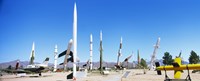 Framed Missiles at a museum, White Sands Missile Range Museum, Alamogordo, New Mexico