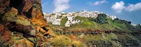 Framed Houses on a hill, Santorini, Greece