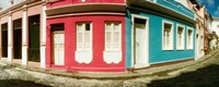 Framed Houses along a street in a city, Pelourinho, Salvador, Bahia, Brazil