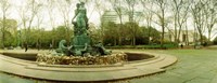 Framed Fountain in a park, Bailey Fountain, Grand Army Plaza, Brooklyn, New York City, New York State, USA