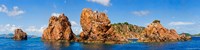 Framed Rock formations in the sea, The Indians, Norman Island, British Virgin Islands