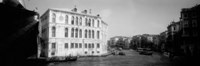 Framed Canal buildings in black and white, Grand Canal, Venice, Italy