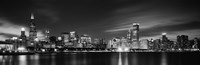 Framed Black and white view of Chicago, Illinois