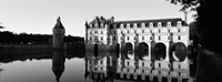 Framed Chateau de Chenonceaux Loire Valley France (black and white)